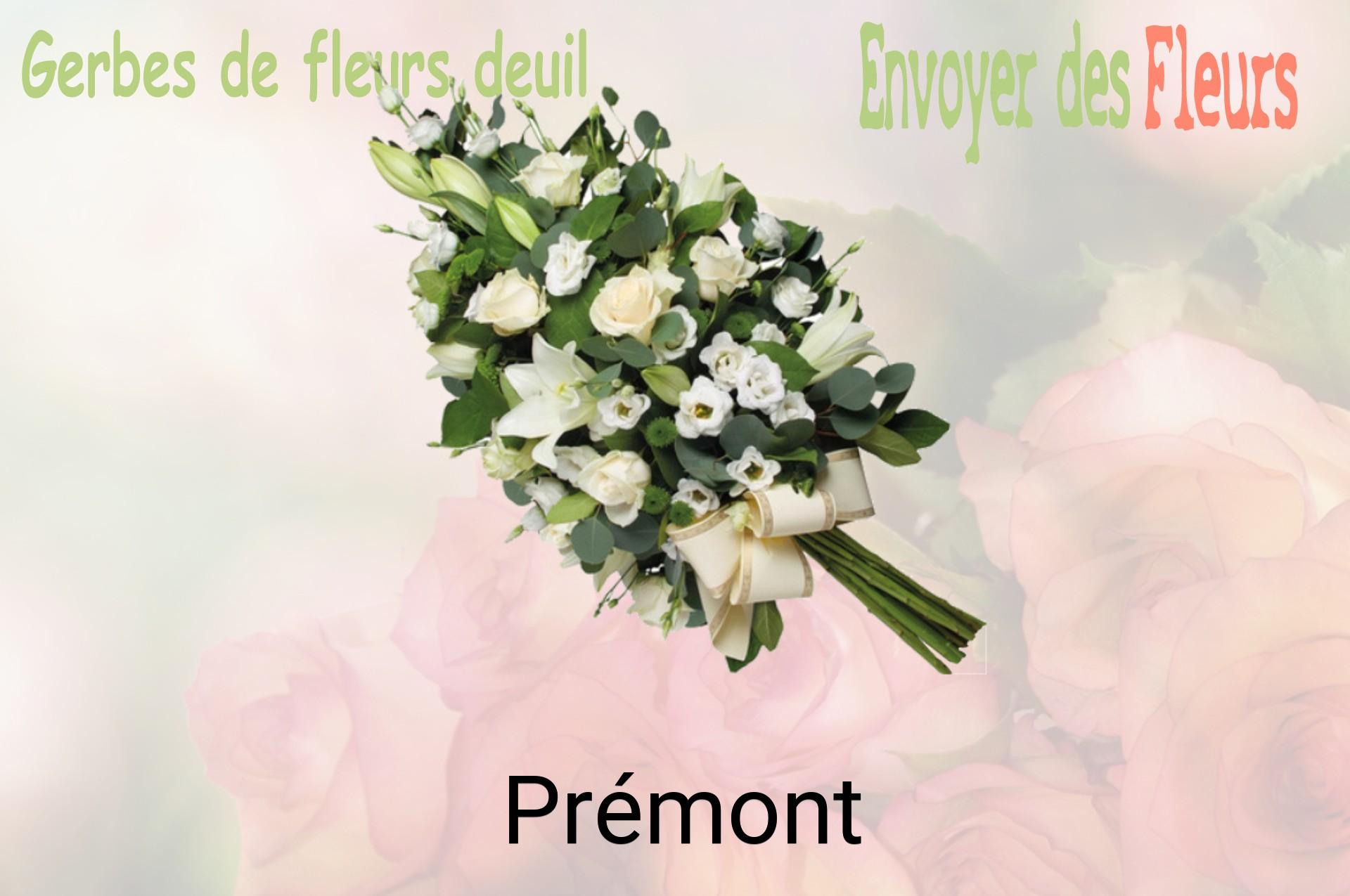 Gerbe de fleurs de deuil livrée à Prémont